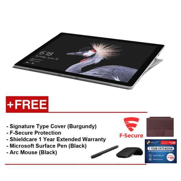 NEW Microsoft Surface Pro-Core i5 8G/256GB Free Surface Pro Type Cover(Burgundy)+ Shieldcare 1 Year Extended Warranty+ F-Secure EndPoint Protection+ ArcMouse(Black)+ Microsoft Surface Pen (Black) Malaysia