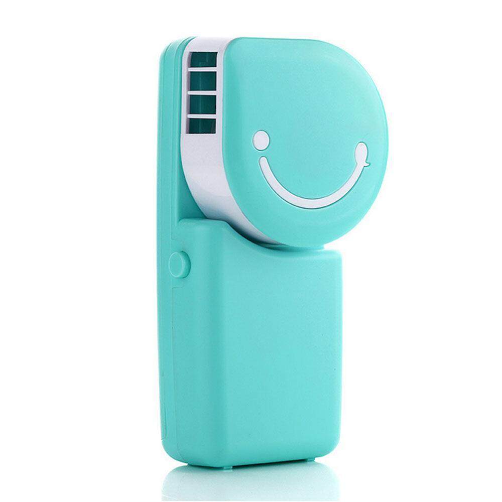 niceEshop Portable Mini Air Conditioner Fan Smile Face USB Rechargeable Cooling Fan With Lithium Battery Outdoor Travelling Handheld Fan