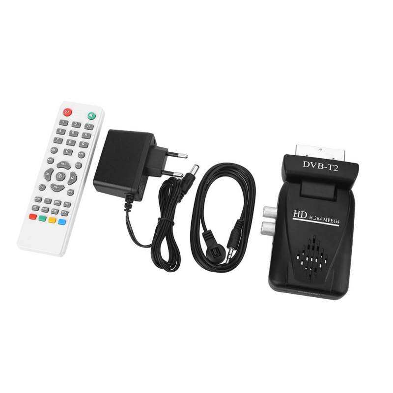 DVB-T2 H.264 HD 1080P SCART Terrestrial Receiver TV Box USB IR with Antenna