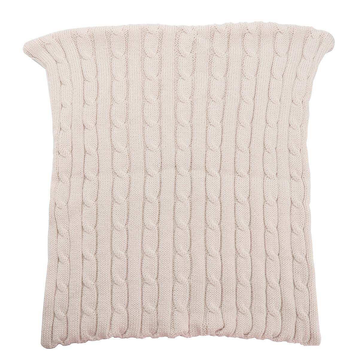 Decorative Cozy Cable Knit Throw Pillow Cover Cotton Super Soft Warm Pillow Case#Beige