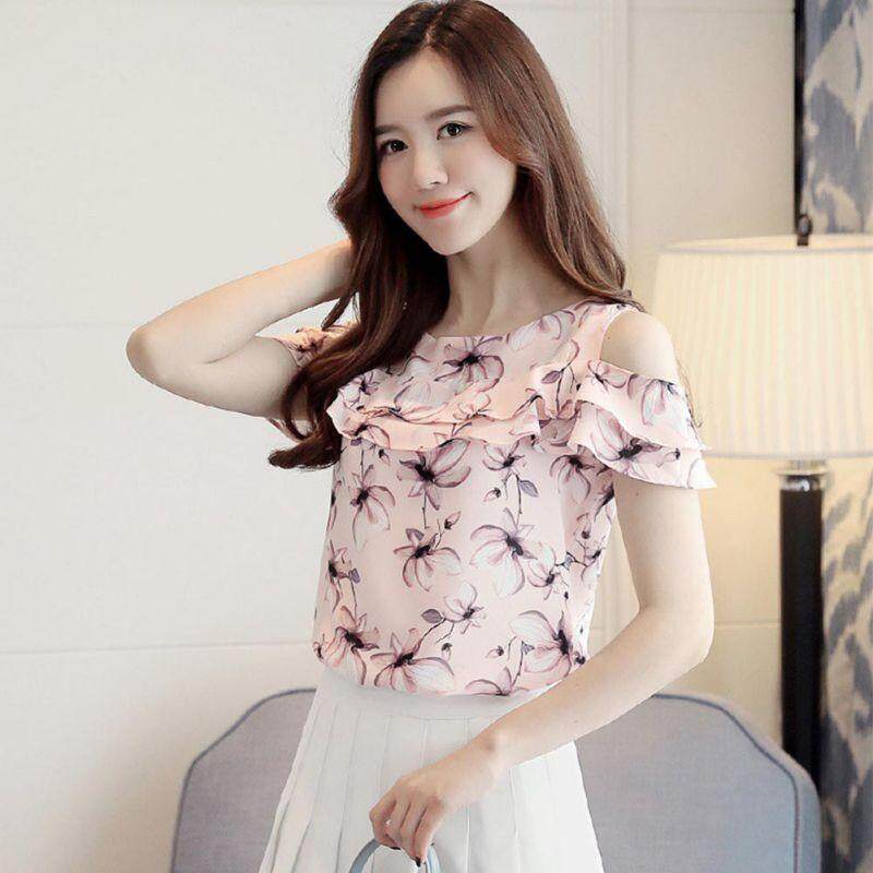 Women New Fashion Summer Casual Short Sleeve Round Neck Tops Blouse Women New Fashion Summer Casual Short Sleeve Round Neck Tops Blouse