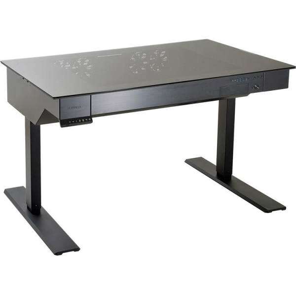 Lian LI DK-04 aluminium Tempered glass Electrical Height Adjustable Computer Desk Malaysia