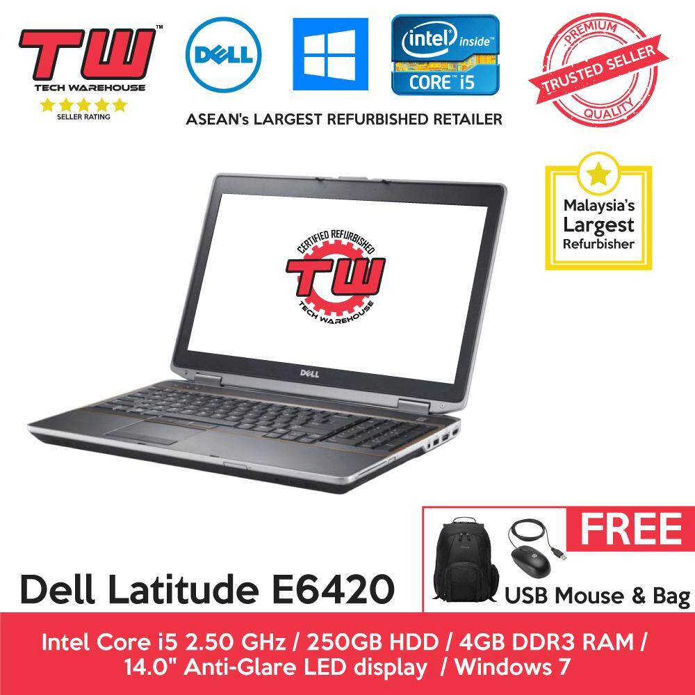 Dell Latitude E6420 Core i5 / 4GB RAM / 250GB HDD / Windows 7 Laptop / 3 Month Warranty (Factory Refurbished) Malaysia