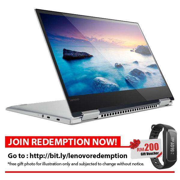 LENOVO YOGA 720-13IKB 80X6001DMJ -PLATINUM (I7-7500U/13.3FHD TOUCH/8G/512GB SSD/W10/2YRS ONSITE+1ST YR ADP) Malaysia