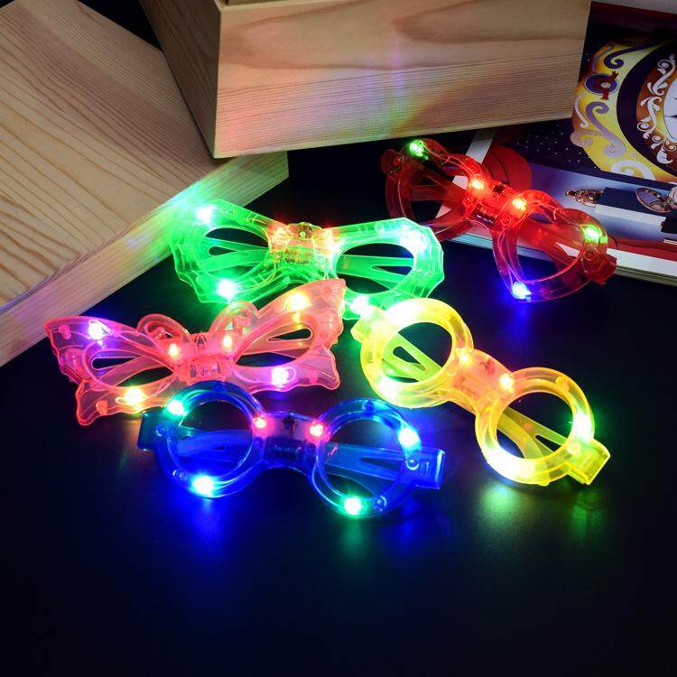 Glowing glasses led blinds flashing butterflies glasses children selling toys Glowing glasses led blinds flashing butterflies glasses children selling toys