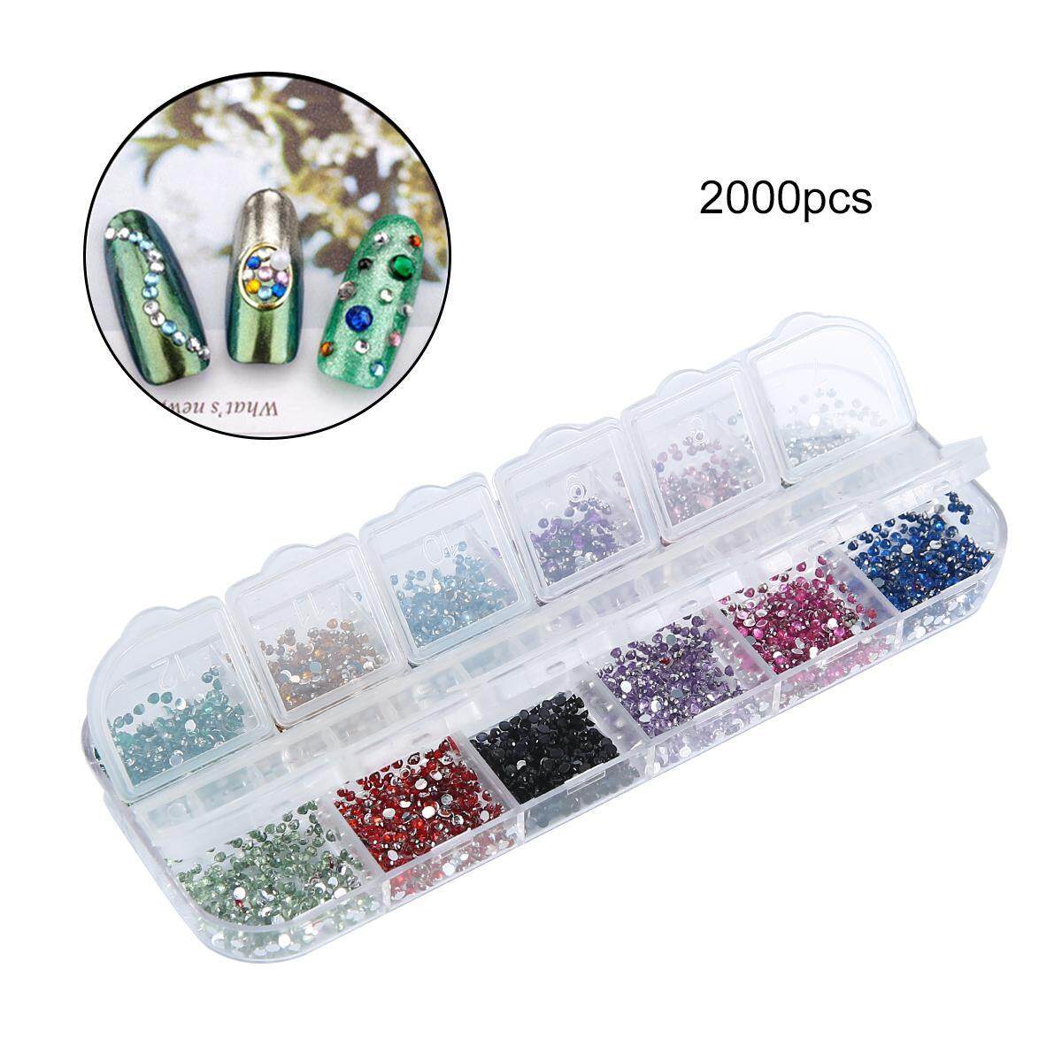 Eenten 12 กริด Nail Art ของตกแต่งโลหะ Sequins Rivets สติ๊กเกอร์ติดเล็บ DIY อุปกรณ์แต่งเล็บใหม่