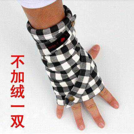 ฤดูใบไม้ร่วงและฤดูหนาวผู้ชายถุงมือให้ความอบอุ่นขับรถของถุงมือครึ่งนิ้วฝ้าย100% หน้าจอสัมผัสหญิงการแสดงป้องกันความหนาวใส่เพิ่มกำมะหยี่และหนาขึ้นถุงมือ