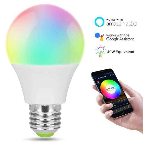 【Jnan】Smart Ball Lamp Wifi Remote Control LED E27 Light LED White Bulb Alexa Google Home Assistant Supports IOS And Android Smartphones