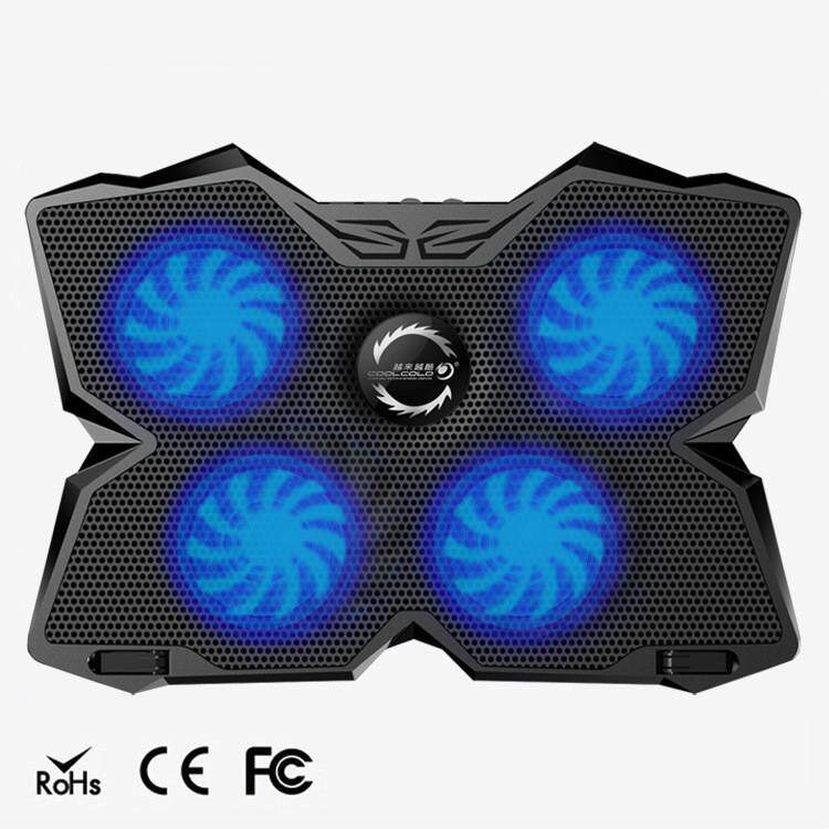 Cool Cold Ice USB 2.0 Four Fans For Laptop Base Cooling Pad Cooler Radiator With Stand Good Quality Four Fans Laptop Malaysia
