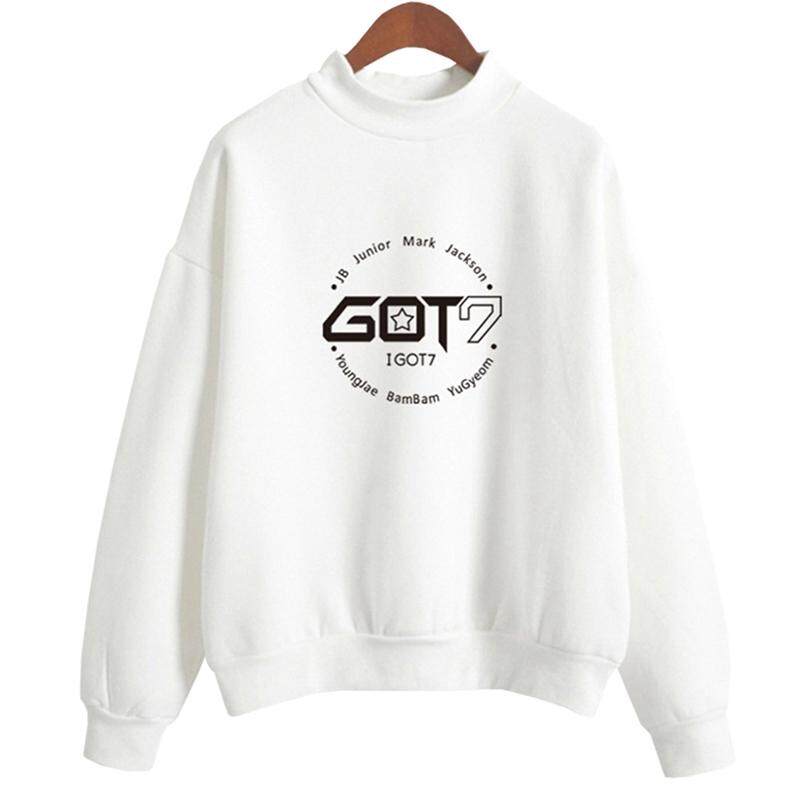 Kuhong Kpop GOT7 แฟชั่นสำหรับผู้หญิงพิมพ์ง่าย O - Neck แขนยาว Sweatshirt