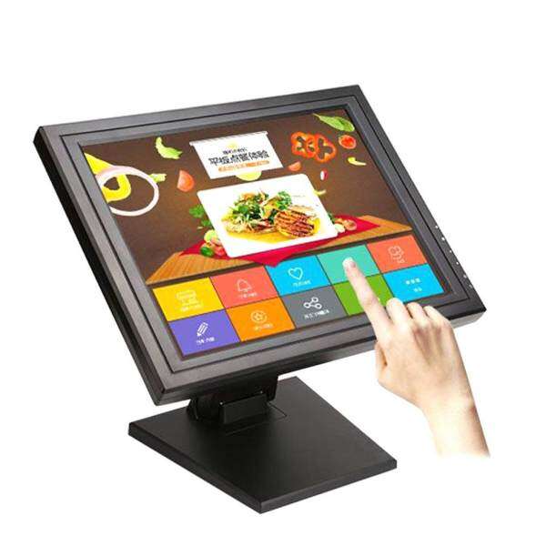 15 Inch TFT LED Screen Display Touch Screen Monitor for Restaurant Retail Bar black US plug Malaysia