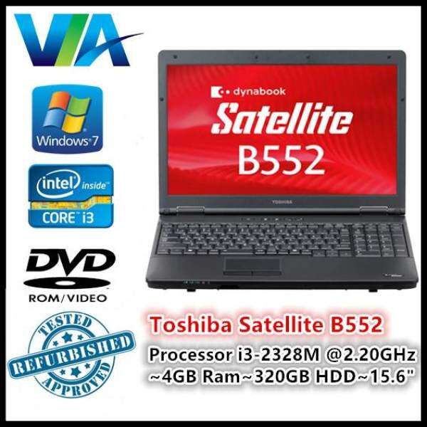 Refurbished Laptop Toshiba B552 Core i3~4GB~320GB~Win7 Pro Malaysia