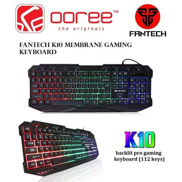 GENUINE FANTECH K10 BACKLIT PRO MEMBRANE GAMING KEYBOARD (120 KEYS) Malaysia