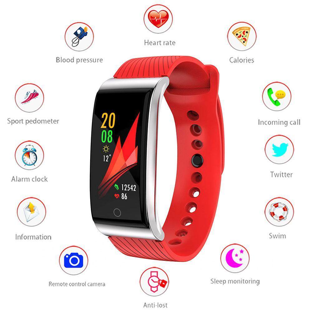 niceEshop F4 Fitness Tracker IP67 Waterproof Multi-Sports Mode Smart Bracelet Support Heart Rate Blood Pressure Monitoring สายรัดข้อมือเพื่อสุขภาพ อุปกรณ์ไอทีสวมใส่ สี : แดง-388838153 niceEshop F4 Fitness Tracker IP67 Waterproof Multi-Sports Mode Smart Bracelet Support Heart Rate Blood Pressure Monitoring สายรัดข้อมือเพื่อสุขภาพ อุปกรณ์ไอทีสวมใส่