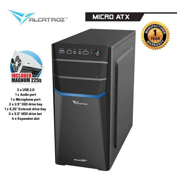 Azzura Z2VX Micro ATX PC Chassis with 225 watts PSU By Alcatroz Malaysia