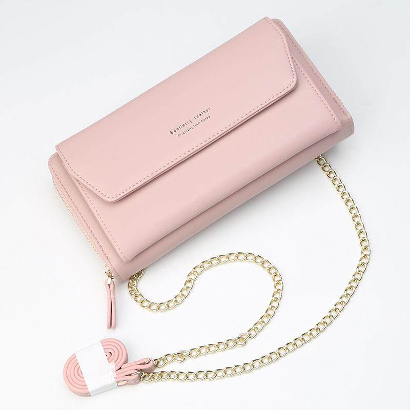 Baellerry ใหม่กระเป๋าสตางค์ Lady Card กระเป๋าถือมีซิปความจุขนาดใหญ่ไม่เป็นทางการกระเป๋าสะพายไหล่