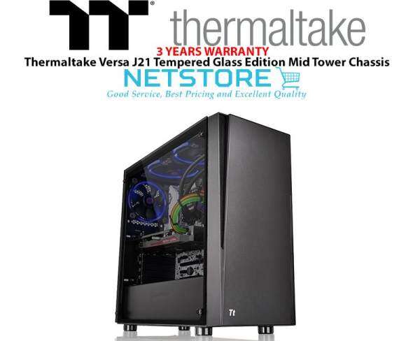 Thermaltake Versa J21 Tempered Glass Edition Mid Tower ATX Casing Malaysia