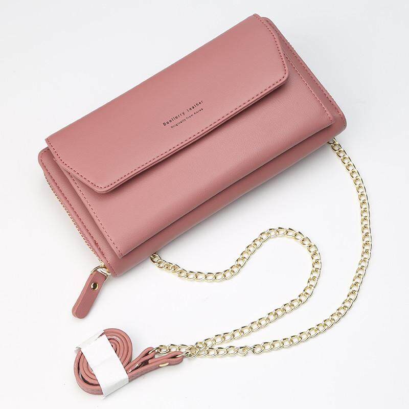 Baellerry ใหม่กระเป๋าสตางค์ Lady Card กระเป๋าถือมีซิปความจุขนาดใหญ่ไม่เป็นทางการกระเป๋าสะพายไหล่