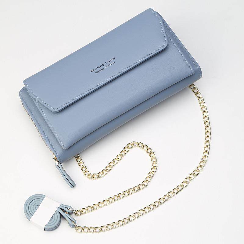 Baellerry ใหม่กระเป๋าสตางค์ Lady Card กระเป๋าถือมีซิปความจุขนาดใหญ่ไม่เป็นทางการกระเป๋าสะพายไหล่