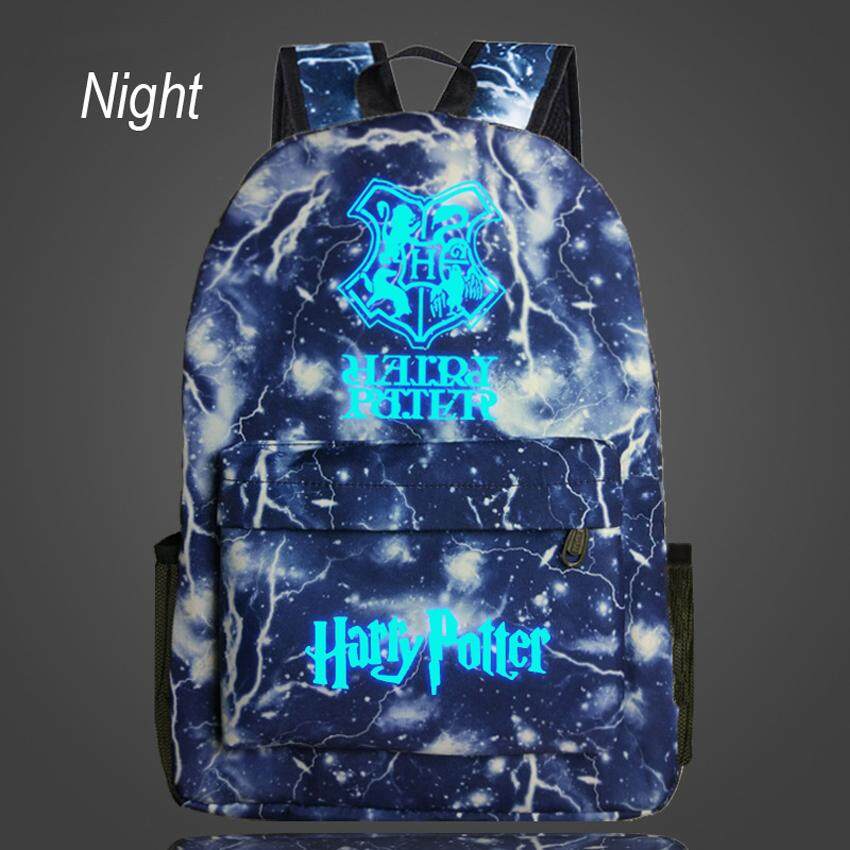 Luminous Harry กระเป๋าพอตเตอร์น้ำวิทยาลัยกระเป๋านักเรียนกระเป๋าสะพายบ่ากระเป๋าถุงคอมพิวเตอร์ผู้ชายและผู้หญิง unisex