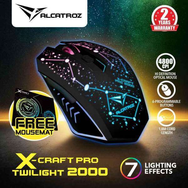 Alcatroz X-Craft Pro Twilight 2000 (4800 CPI) Gaming Mouse Free Mousemat Malaysia