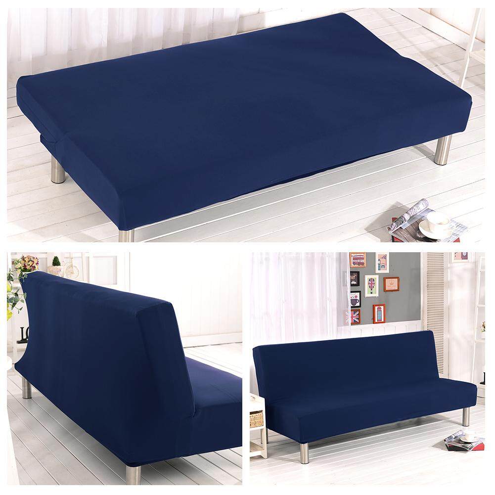 RYT Solid สีถอดได้ All - Inclusive พับยืดโซฟาแบบเตียงผ้าคลุมโซฟา Protector Slipcover ไม่มีแขน 1 ที่นั่ง