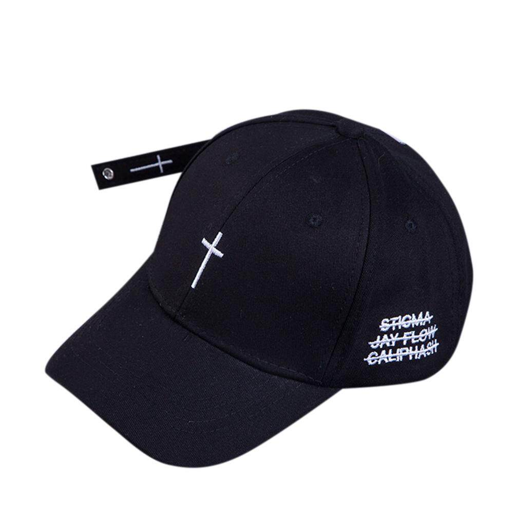 Star Mall CROSS Unisex Riband กีฬาเบสบอลหมวกกีฬาฮิปฮอปหมวก