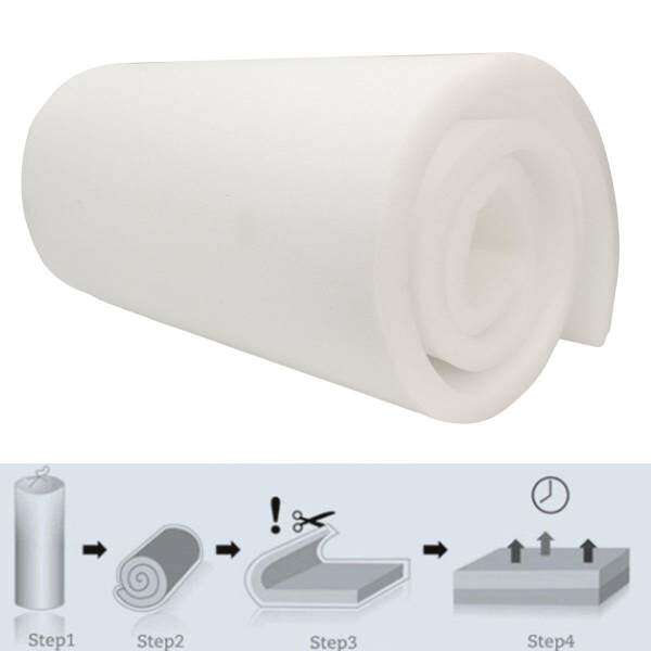(photo)High Density Upholstery Foam Seat Cushion Replacement - 24 x 72 # 2.5cm