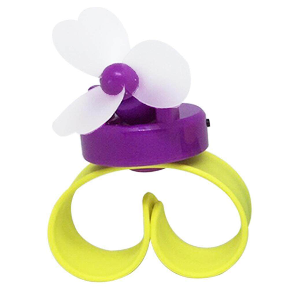 Gaodian Pawaca สายรัดข้อมือเด็กพัดลม MINI พัดลมพกพาส่วนบุคคลพัดลมแบบมือถือ MINI พัดลม USB พร้อมไฟสีสันสดใส - INTL