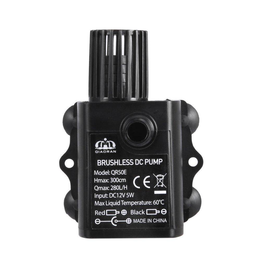 UINN มินิ Brushless dc ปั้มน้ำ dc 12v 5w 280L/H ยก300cm น้ำพุจุ่ม (สีดำ) UINN มินิ Brushless dc ปั้มน้ำ dc 12v 5w 280L/H ยก300cm น้ำพุจุ่ม (สีดำ)