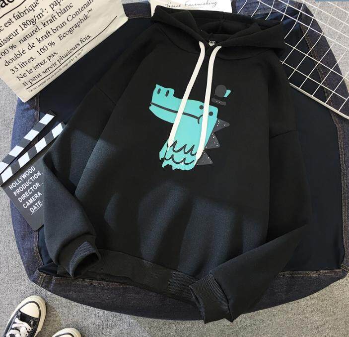 หญิง Republic เสื้อกันหนาวฉบับภาษาเกาหลีหลวม hooded Plus กำมะหยี่เสื้อกันหนาวตัวหนา