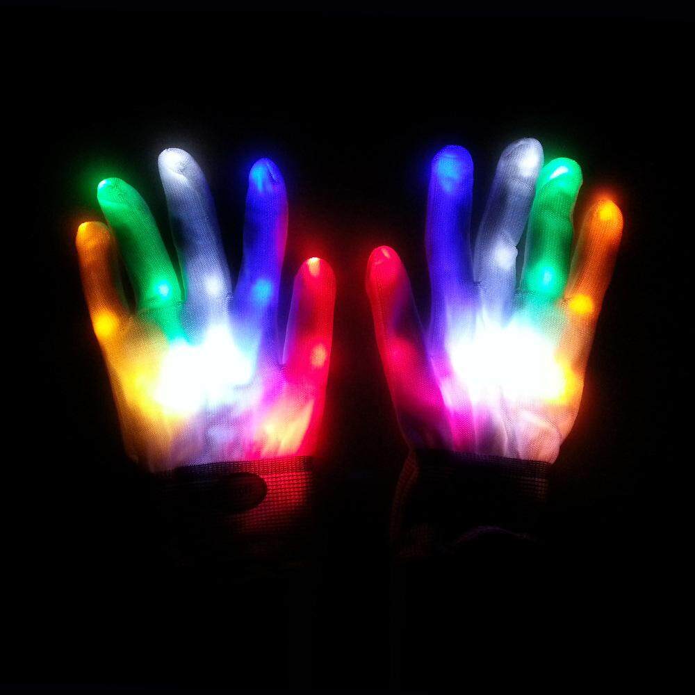 Fang Fang LED ไฟฟ้ากระพริบถุงมือไฟสีสันสดใสประกายสำหรับเหตุการณ์เทศกาล PARTY Xmas Dance Fang Fang LED ไฟฟ้ากระพริบถุงมือไฟสีสันสดใสประกายสำหรับเหตุการณ์เทศกาล PARTY Xmas Dance