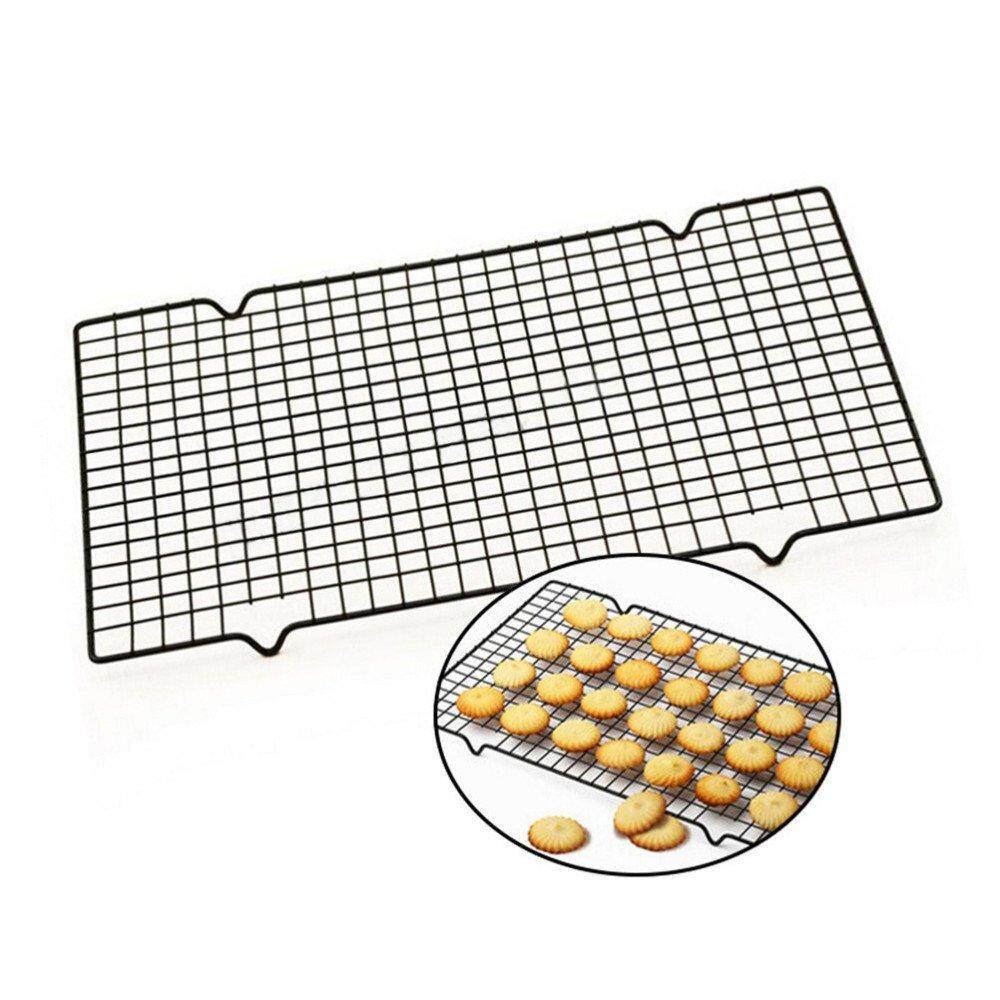 1 ชิ้นเหล็กคาร์บอน Non - Stick ตะแกรงพักขนม Cooling Grid ถาดอบขนมสำหรับบิสกิตพายคุกกี้ขนมปังเค้กตะแกรงอบ