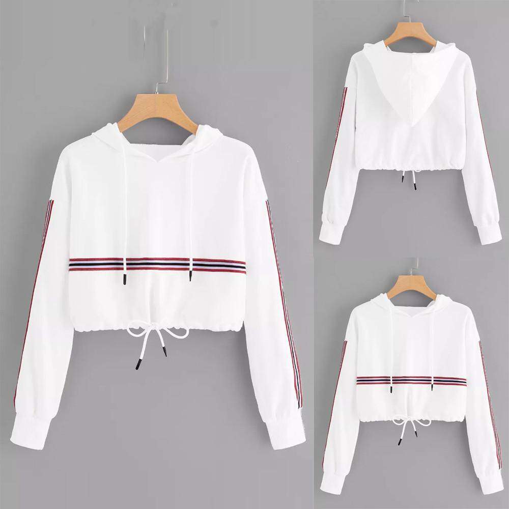 Joomia แฟชั่น Casual แขนยาวผู้หญิงเสื้อกันหนาว Splicing ทึบหมวกเสื้อกันหนาว