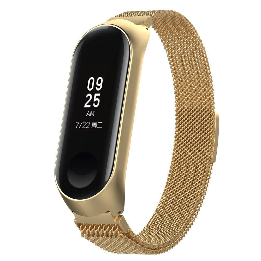 Bnenesmont ขนาดใหญ่ Milanese สแตนเลสแม่เหล็กสายนาฬิกาข้อมือสำหรับวง Xiaomi Mi 3 Bnenesmont ขนาดใหญ่ Milanese สแตนเลสแม่เหล็กสายนาฬิกาข้อมือสำหรับวง Xiaomi Mi 3