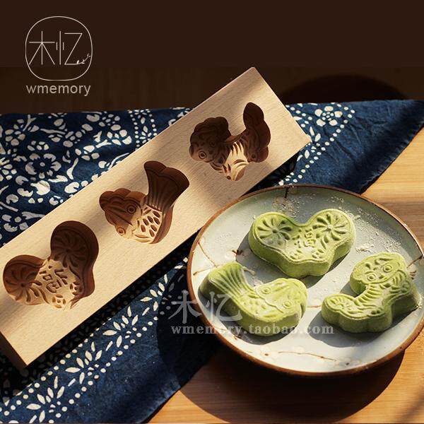 Muyi ฉลาดผลไม้饽ดอกไม้การ์ตูนฟักทองคุกกี้เค้ก点心卡ดอกไม้อบทำจากไม้แผ่นพิมพ์แม่พิมพ์