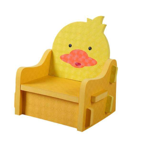 BolehDeals Non Toxic PE Foam Kids DIY Chair Pretend Play Chairs Stool Yellow
