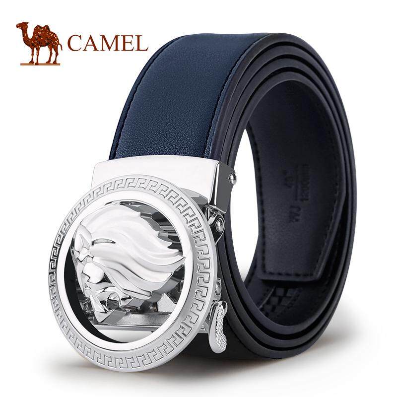 CAMEL Men's Animal หัวอัตโนมัติเข็มขัดหนังธุรกิจแฟชั่นและเข็มขัดรัดเอวแบบลำลอง