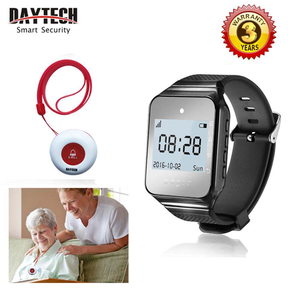 พยาบาล Calling System สำหรับผู้ป่วยผู้สูงอายุปิดการใช้งาน AT Home Caregiver Pager เพจเจอร์นาฬิกาข้อมือนาฬิกาปุ่มเรียกกันน้ำสำหรับพยาบาลบ้าน/โรงพยาบาล