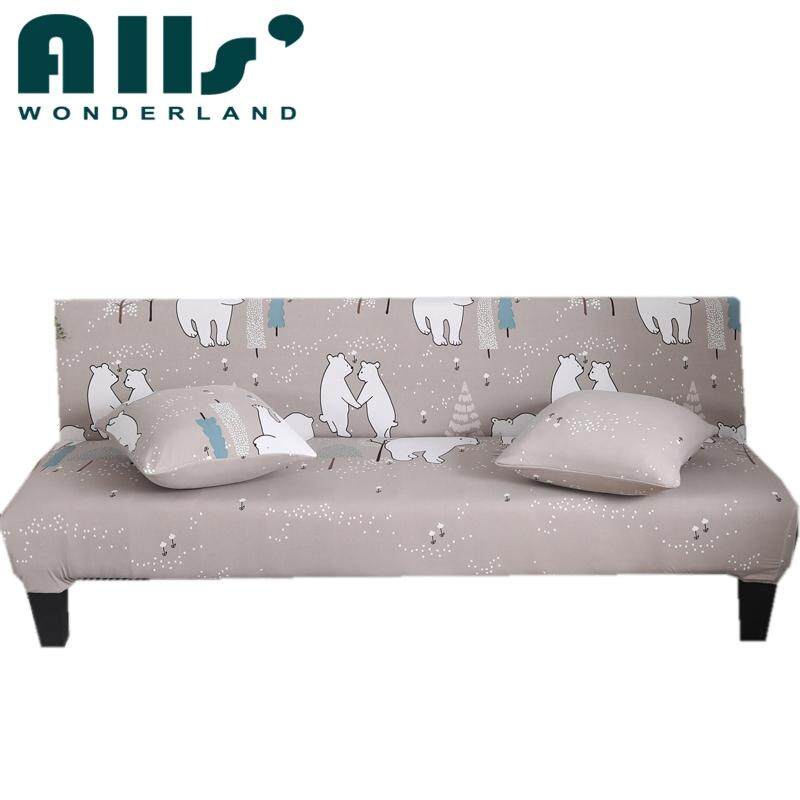 1 ชิ้นการ์ตูนรูปแบบยืดโซฟาแบบเตียง slipcover ไม่มีแขนยืดหยุ่นปลอกโซฟาโซฟา REVERSIBLE slipcover ที่ป้องกันเฟอร์นิเจอร์ (ความยาว 160-190 เซนติเมตร/64.9-76.7 '') - INTL