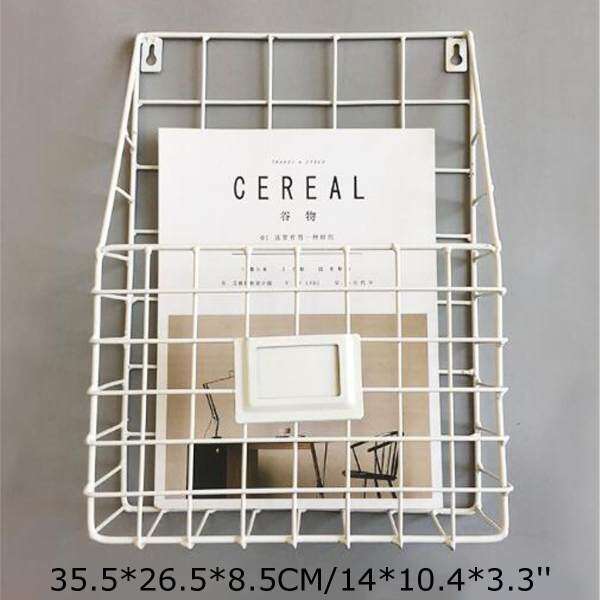 magazine basket shelf Iron wire basket
