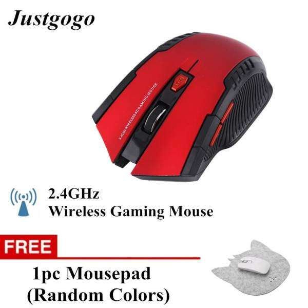 Buy 1 Free 1 Justgogo 2.4Ghz Mini Portable Wireless Optical Gaming Mouse Red Malaysia