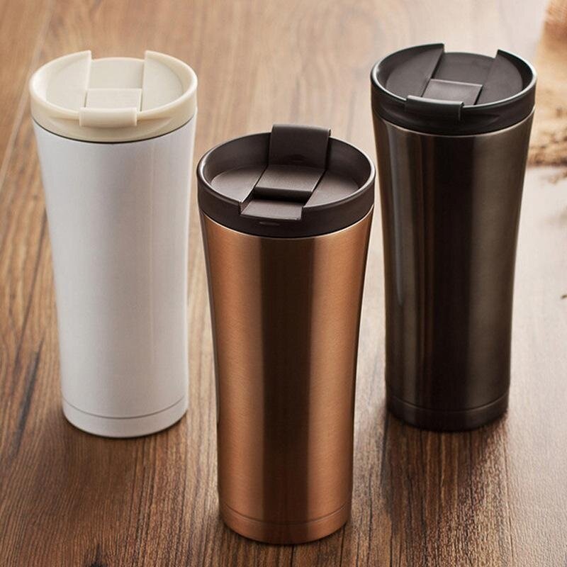 KCASA KC-IC03 Car Stainless Steel Vacuum Flasks Coffee Thermos Mug Travel Bottle Insulation Cup Black