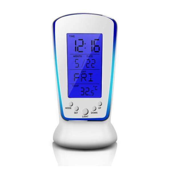 Nơi bán BluShine Dạ Quang Đồng Hồ Báo Thức, đa Chức Năng Đèn LED Đèn Nền Xanh Khá Chạy Bằng Pin Nhạc Đồng Hồ Đo Nhiệt Độ Nặng, Đèn Ngủ, phòng ngủ, Văn Phòng