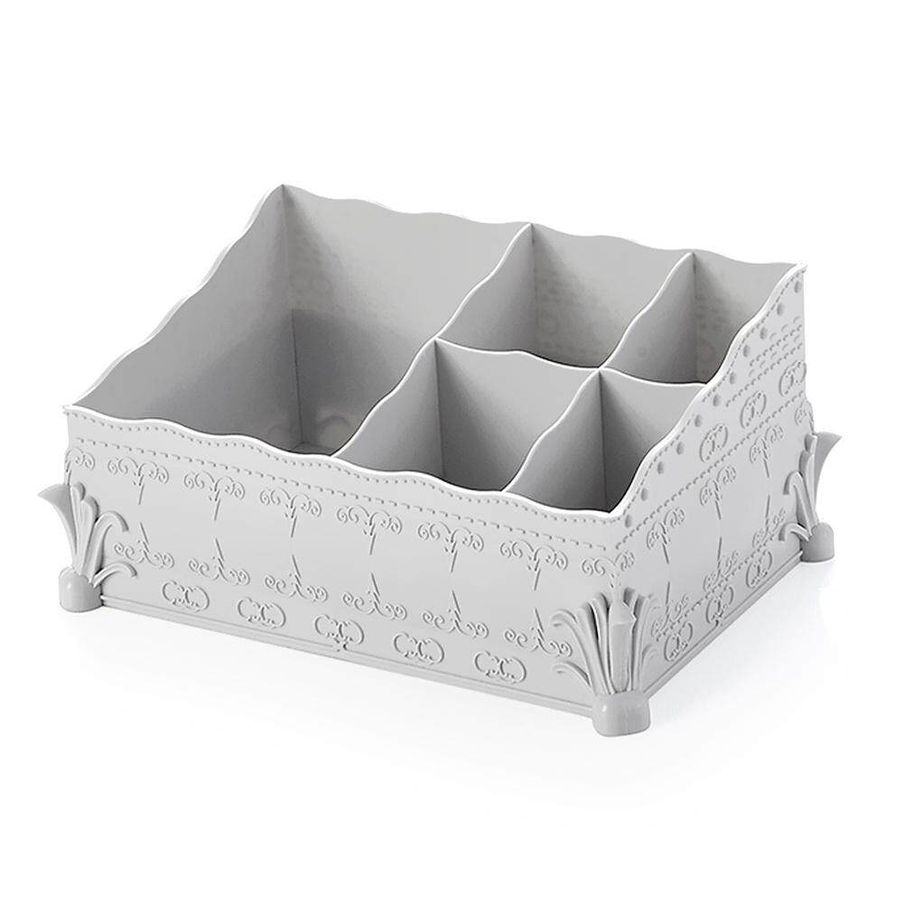 1 ชิ้นเครื่องสำอางค์กล่องเก็บของกล่องเก็บเครื่องสำอางมัลติฟังก์ชั่ดอกไม้ Decor Chic กล่องสำหรับลิปสติกรีโมทคอนโทรลปากกาโทรศัพท์ - INTL