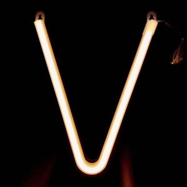 Letter Lamp Operated Powered V Shape Warm White for Home Party Decoration Cafe Shop Restaurant Wedding Function Lamp Shades V