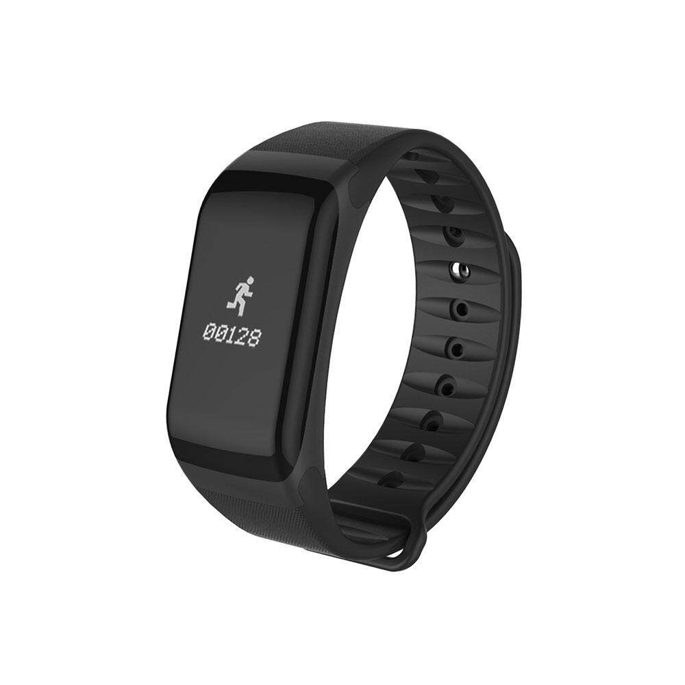 NiceEshop สายรัดข้อมือฟิตเนสแฟชั่นสายรัดข้อมือเครื่องวัดชีพจรสมาร์ท F1 Smartband ความดันโลหิตด้วยสร้อยข้อมือนับก้าว