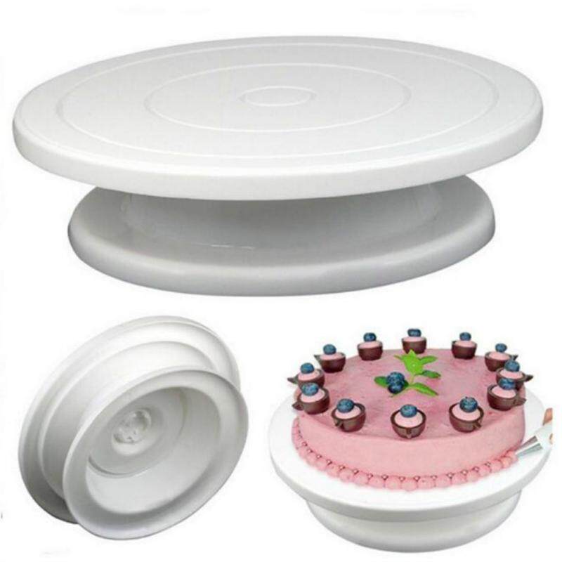 DIY Rotating Revolving Cake Decorating Stand Plate Birthday Wedding Cake Turntable Baking Tools