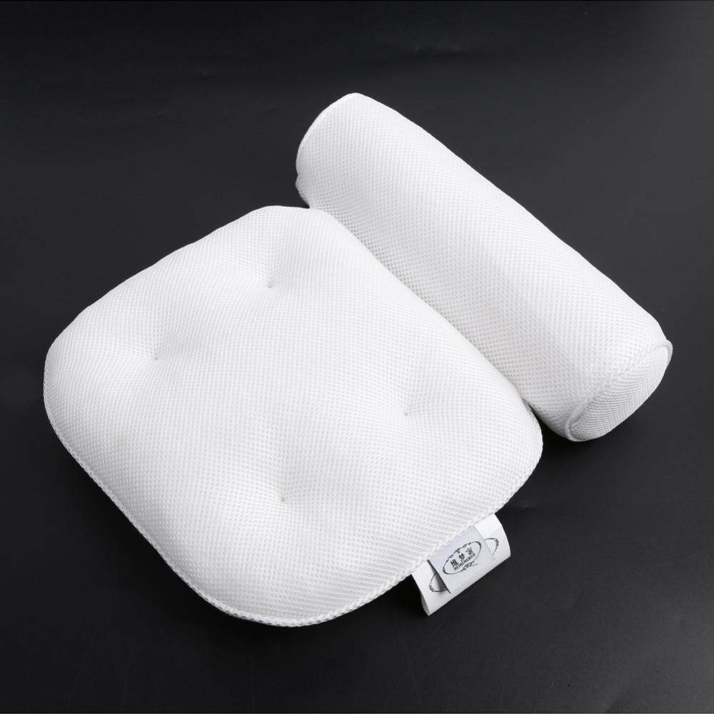 3D Mesh Spa Non-Slip Cushioned Bath Tub Spa Pillow Bathtub with Suction Cups for Neck and Back - intl