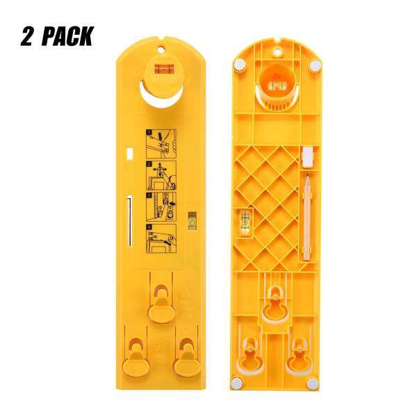 Pawaca All-In-One Picture Hanging Tool,Picture Frame Level Ruler Suspension Measurement Marking Position Tools with a Pencil and an Eraser Multi-function Horizontal Ruler Tools